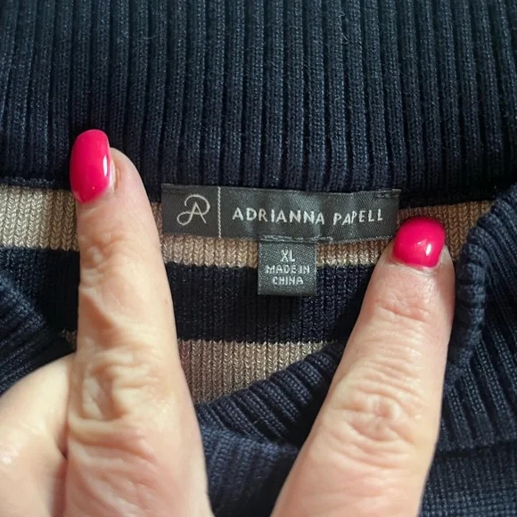NWOT Adrianna Papell Designer Long Sleeve Lightweight Sweater Size XL - Picture 13 of 16